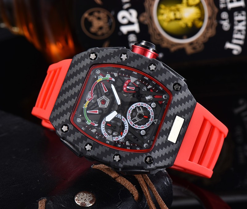 Automatic date watch limited edition men's watch luxury brand full-featured quartz watch silicone strap