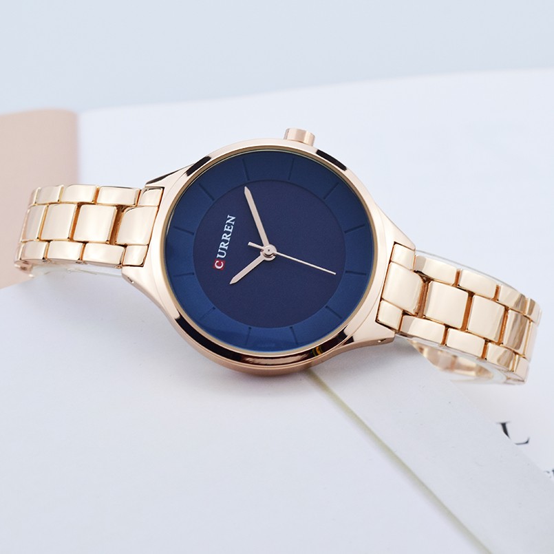 CURREN Fashion Creative Design Ladies Quartz Watch Woman Luxury Stainless Steel Women Watches Casual Female Clock