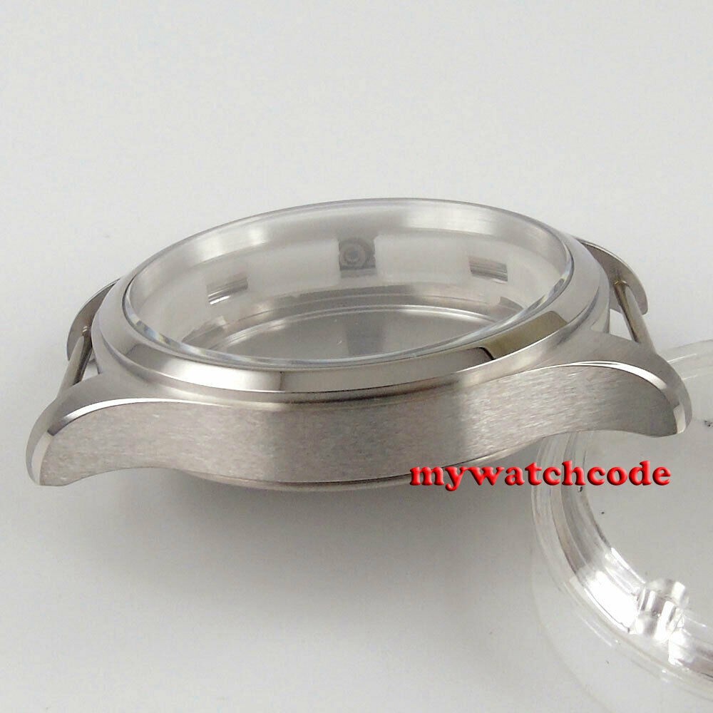 40mm Arc Glass 316L Stainless Steel Watch Case Fit NH35A NH36A Movement