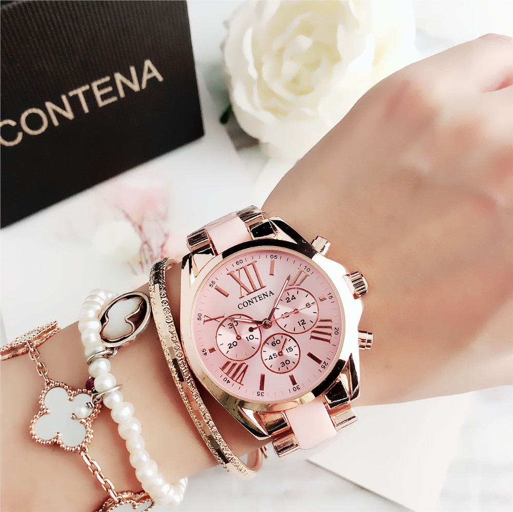 New White Ceramic Watches Women Geneva Quartz Wrist Watch Ladies Stainless Steel Wristwatches Women Dress Reloj Mujer