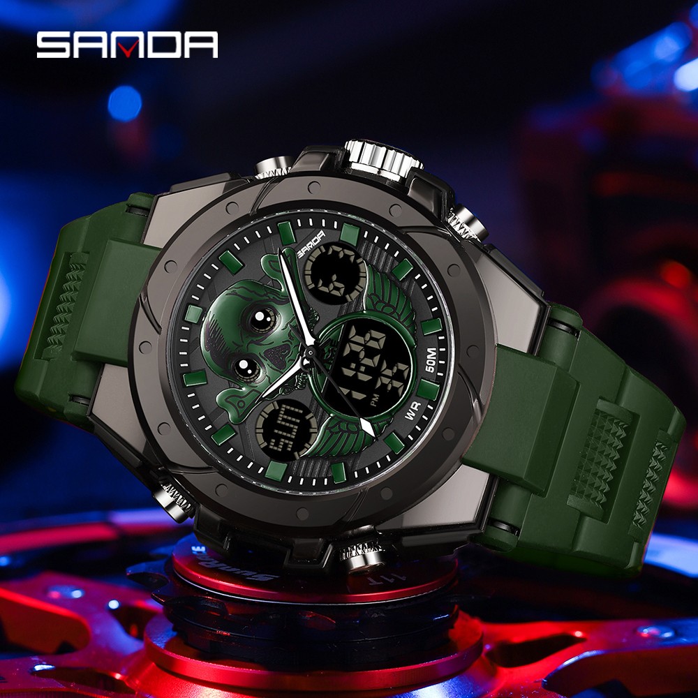 G Style Military Watches Shockproof Men Fashion Skull Watch Electronic Quartz Man Sports Wrist Watch Swimming relogio masculino 2022