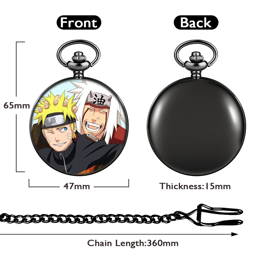 Customized Boy's Quartz Pocket Watch With Thick Chain Animation Personality Exquisite Pattern Men Watches Birthday Gift For Brother