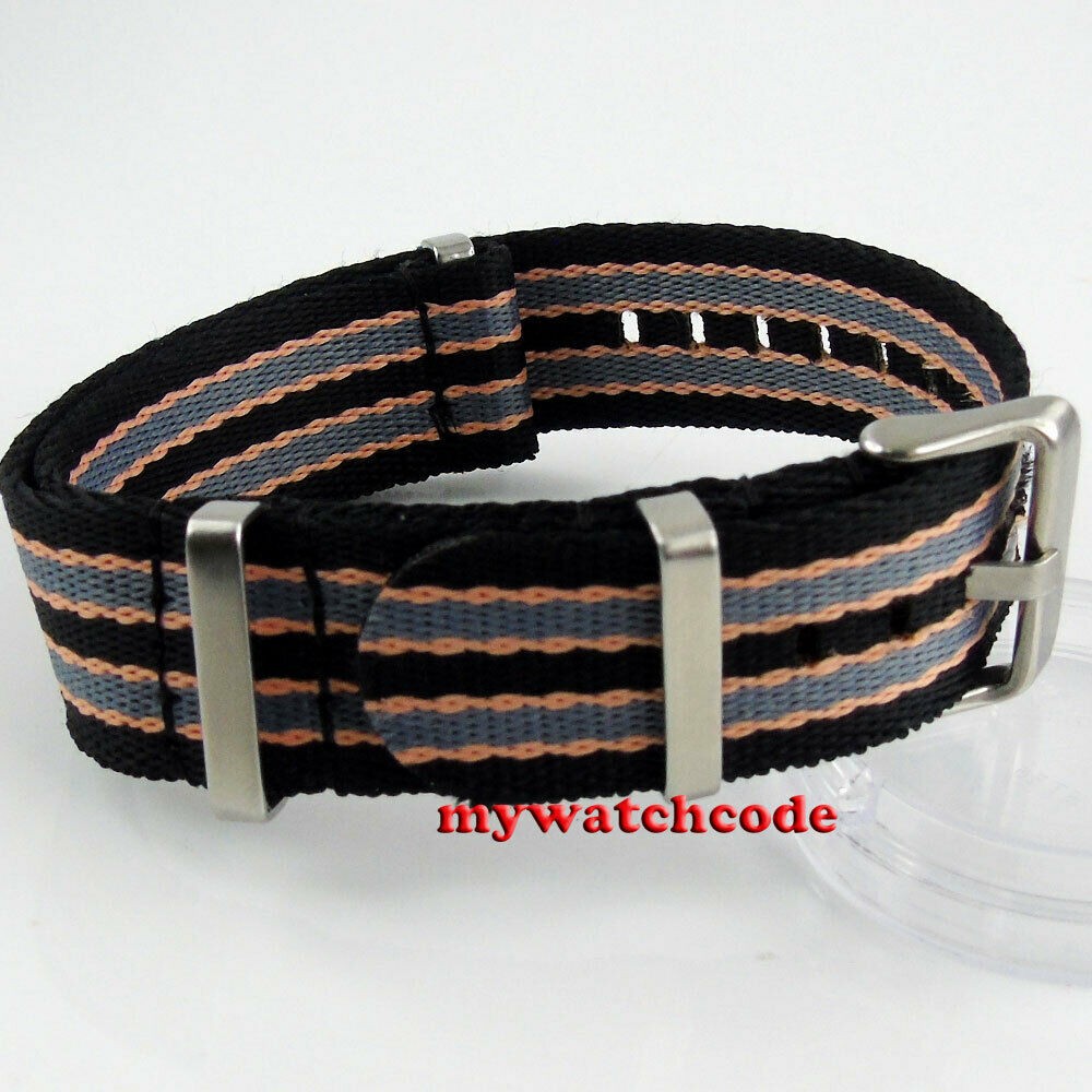 20mm black strap premium quality 20mm nylon watch band for military watch