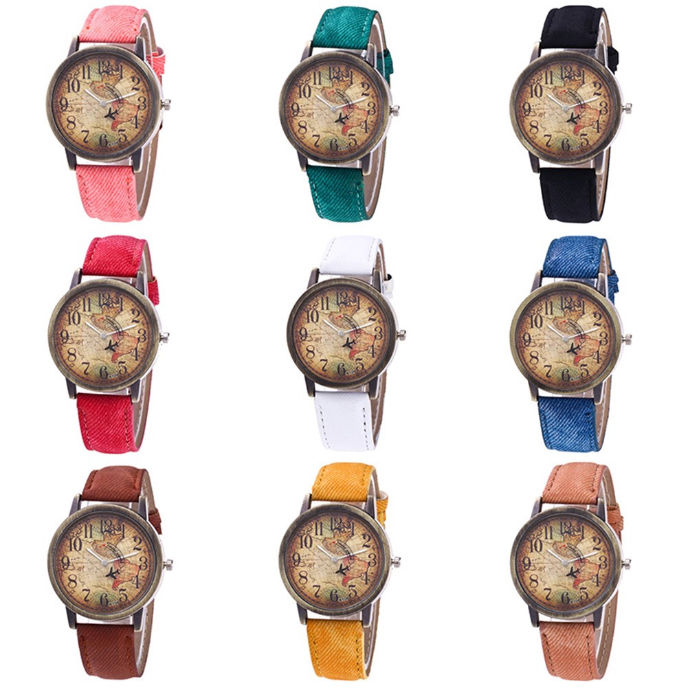 Quartz watch for women and men fashion round dial leather strap wristwatch women business men watches