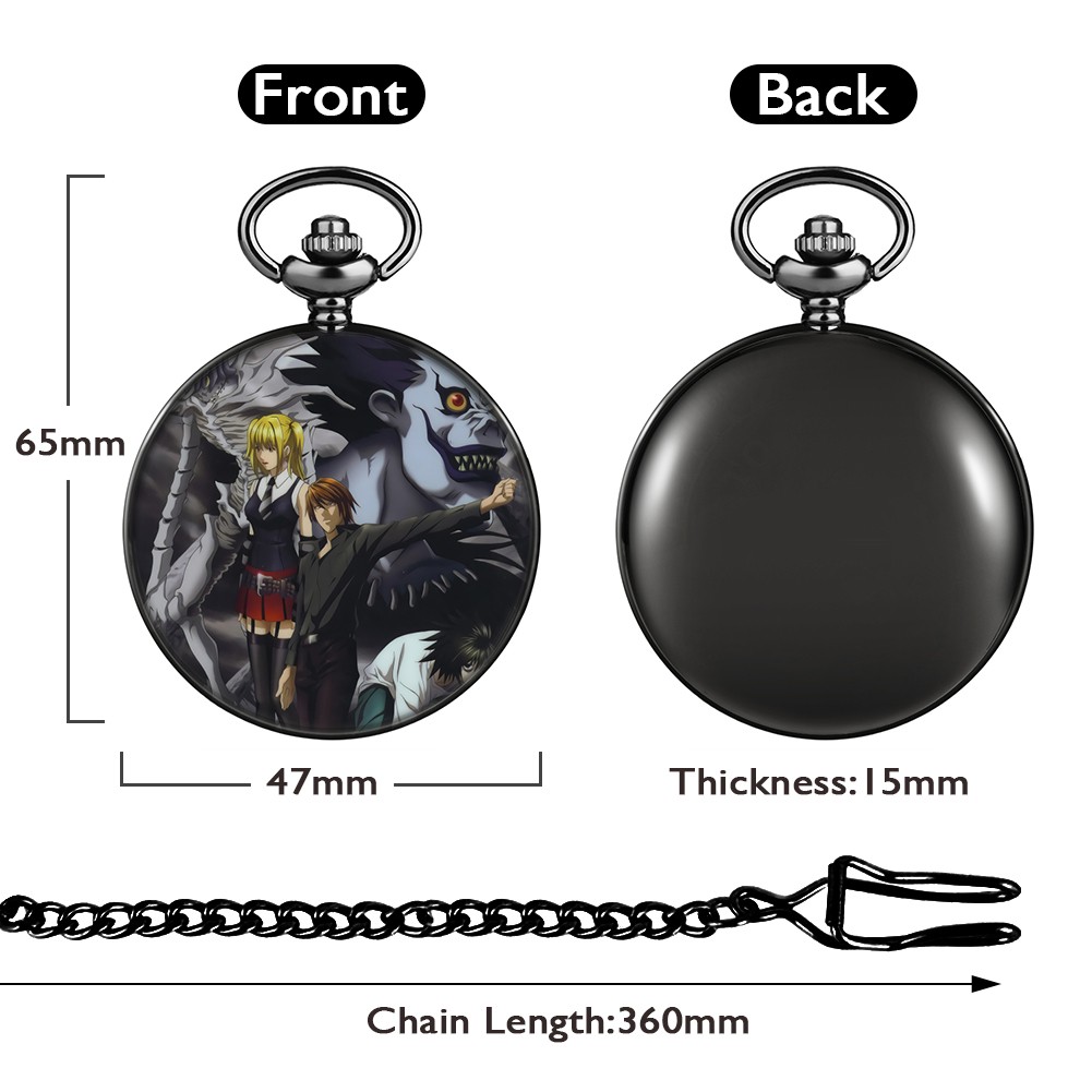 Boyfriend souvenir personalized custom men quartz pocket watch with thick chain cartoon character style watches