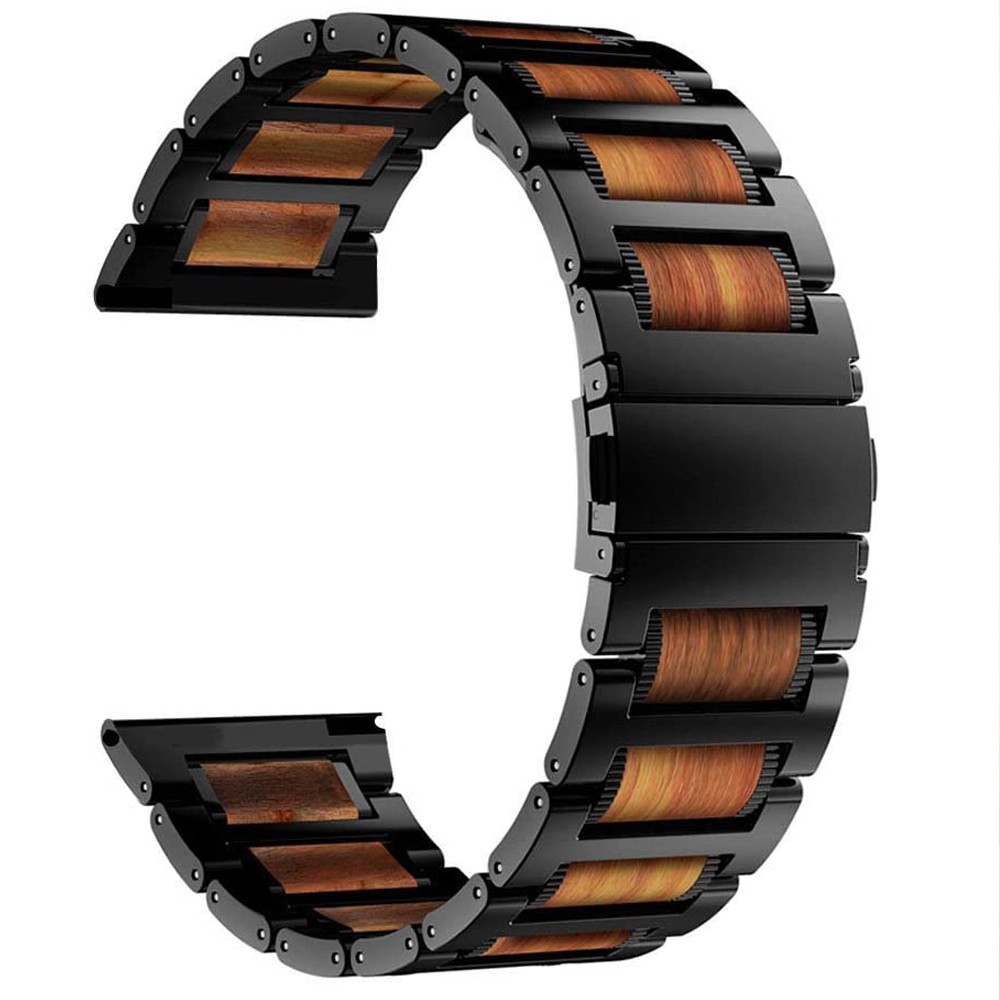 Stainless Steel Wood Strap For Samsung Galaxy Watch 4 Classic 42mm 46mm Metal Bracelet For Samsung Galaxy Watch 4 40mm 44mm Strap