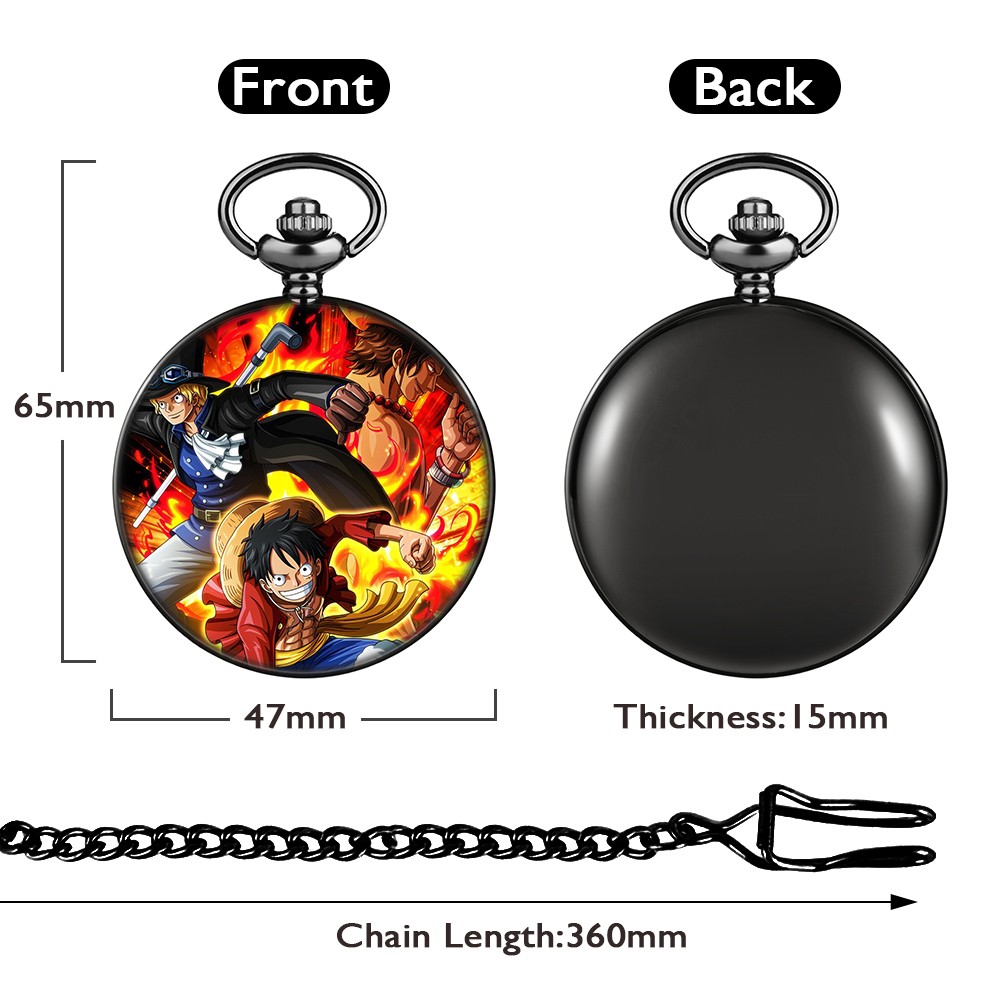 2022 New Custom Boyfriend Pocket Watch With Thick Chain Cool Style Animation Characters Men Advanced Sense Quartz Watches