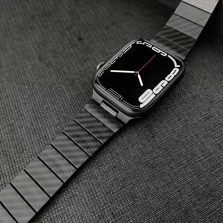 Carbon fiber strap for apple watch 7 6 5 4 SE 45mm 41mm 44mm 40mm High-end smart sport watch wristband for iwatch 3 2 42mm 38mm