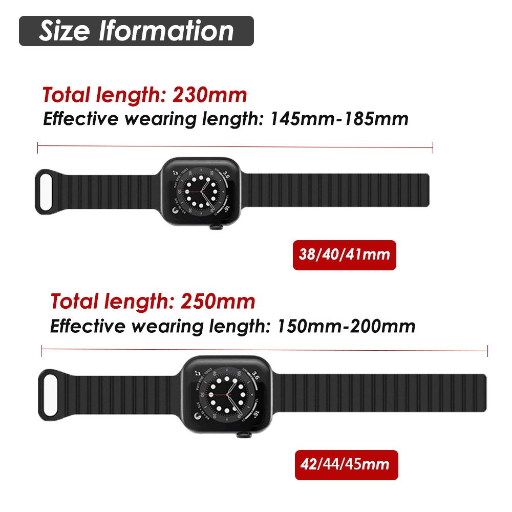 Soft Silicone Magnetic Band For Apple Watch 5 4 3 6 7 41 45mm Rubber Wristbands For iWatch SE Series 44 40 42mm 38mm Sport Loop