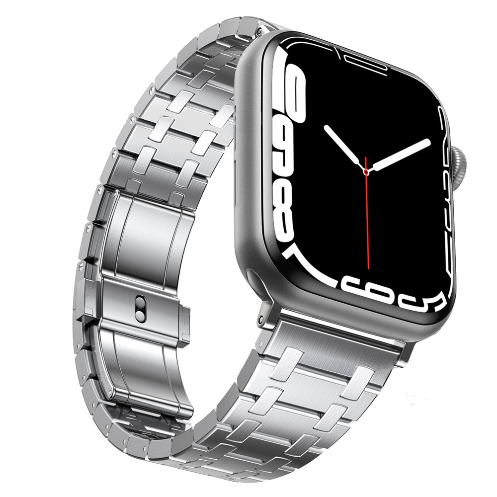 Metal strap For Apple watch 7 45mm 41mm 6 5 SE 44mm 40mm Men's High-End Watch Stainless Steel Wristband For iwatch 3 2 42mm 38mm