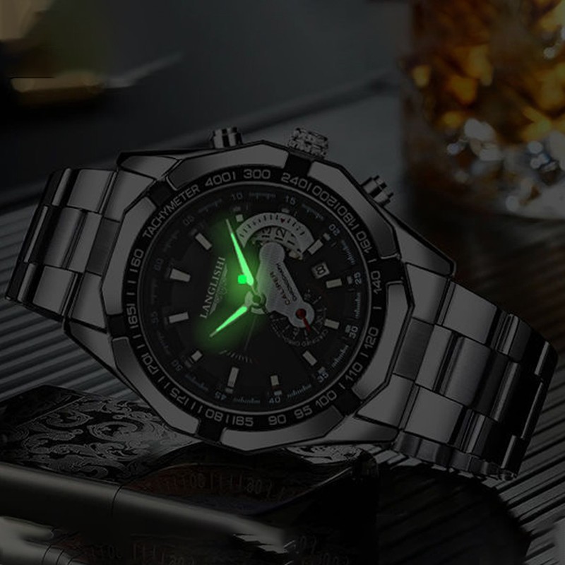 LANGLISHI Automatic movement watch men's watches luxury brand imported movement waterproof luminous mechanical wristwatch