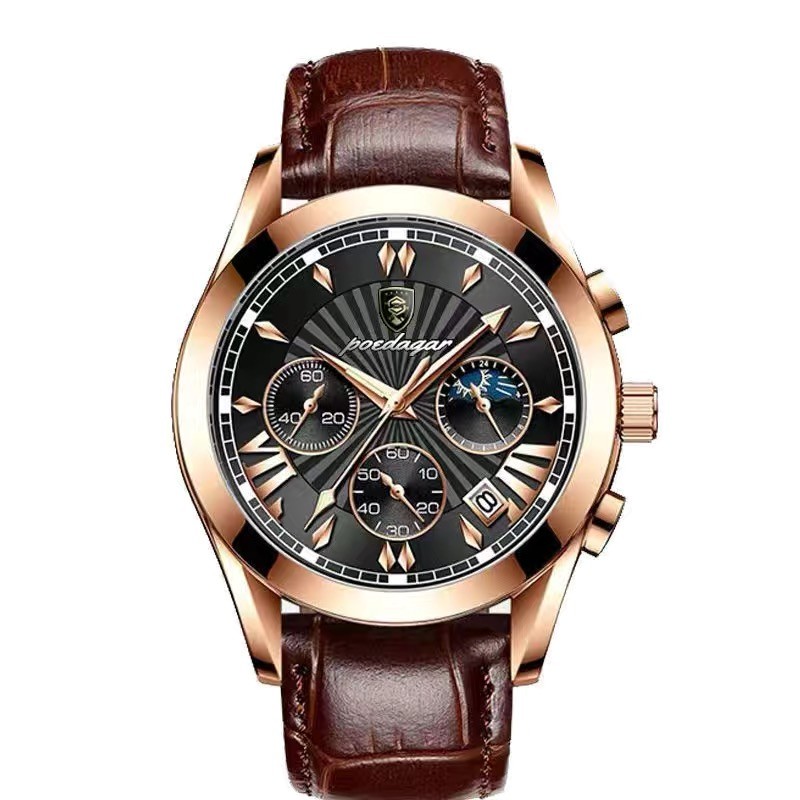 POEDAGAR Men's Watch Luxury Brand Sport Watch Men Full Steel Watches Male Wrist Watch Male Watch Male Clock