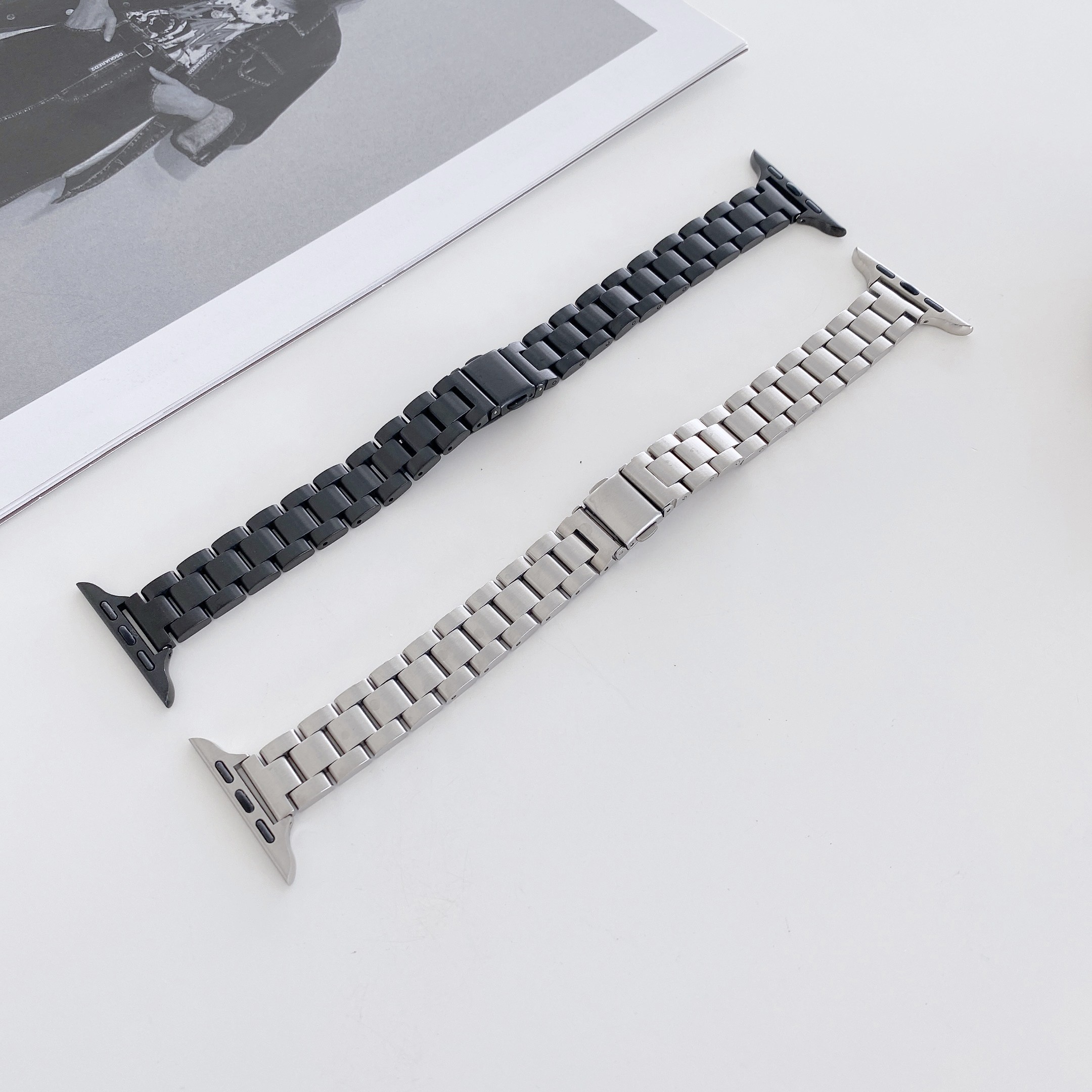 Fashion Luxury Band for Apple Watch Series 6 5 4 3 2 1 Se Stainless Steel Watch Bands for iWatch 38 40 42mm 44mm Strap Bracelet