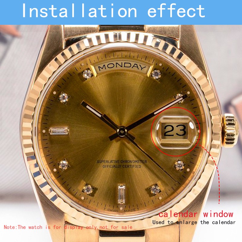 33.3 32.7 30.4 29.4 25.3 21.3mm Sapphire Crystal With Markers For Rolex Anti-scratch Watch Glass With Date Cyclopia Parts