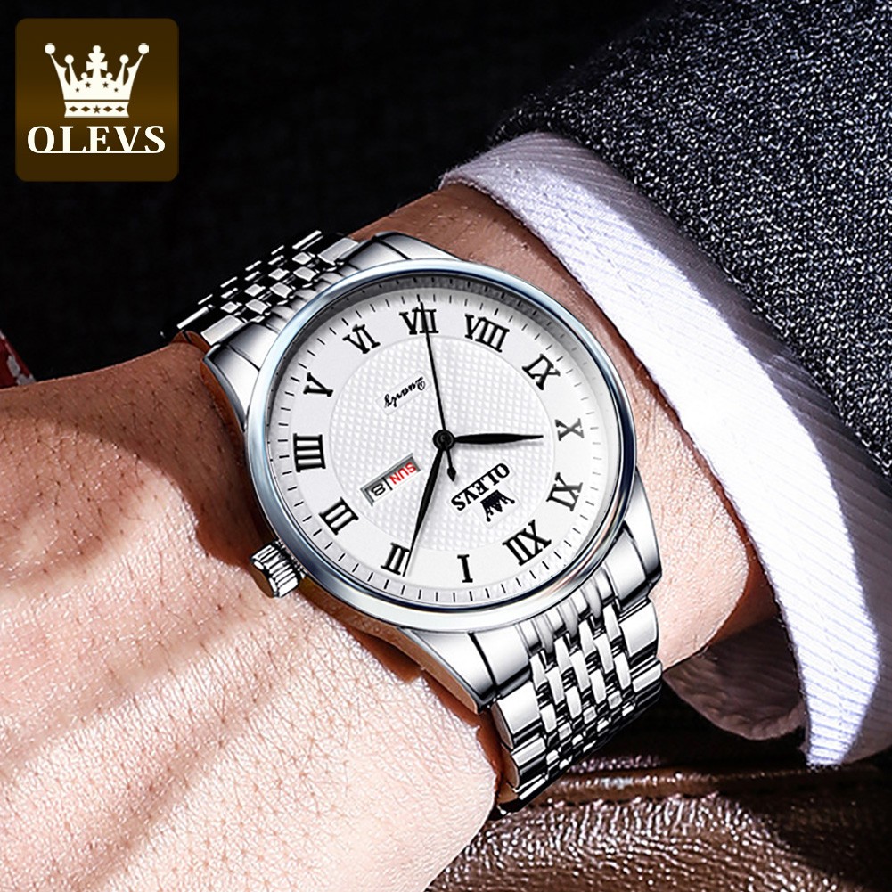 OLEVS Luxury Brand Watch Men Waterproof Stainless Steel Date Clock Sport Fashion Quartz Wrist Watches Relogio Masculino