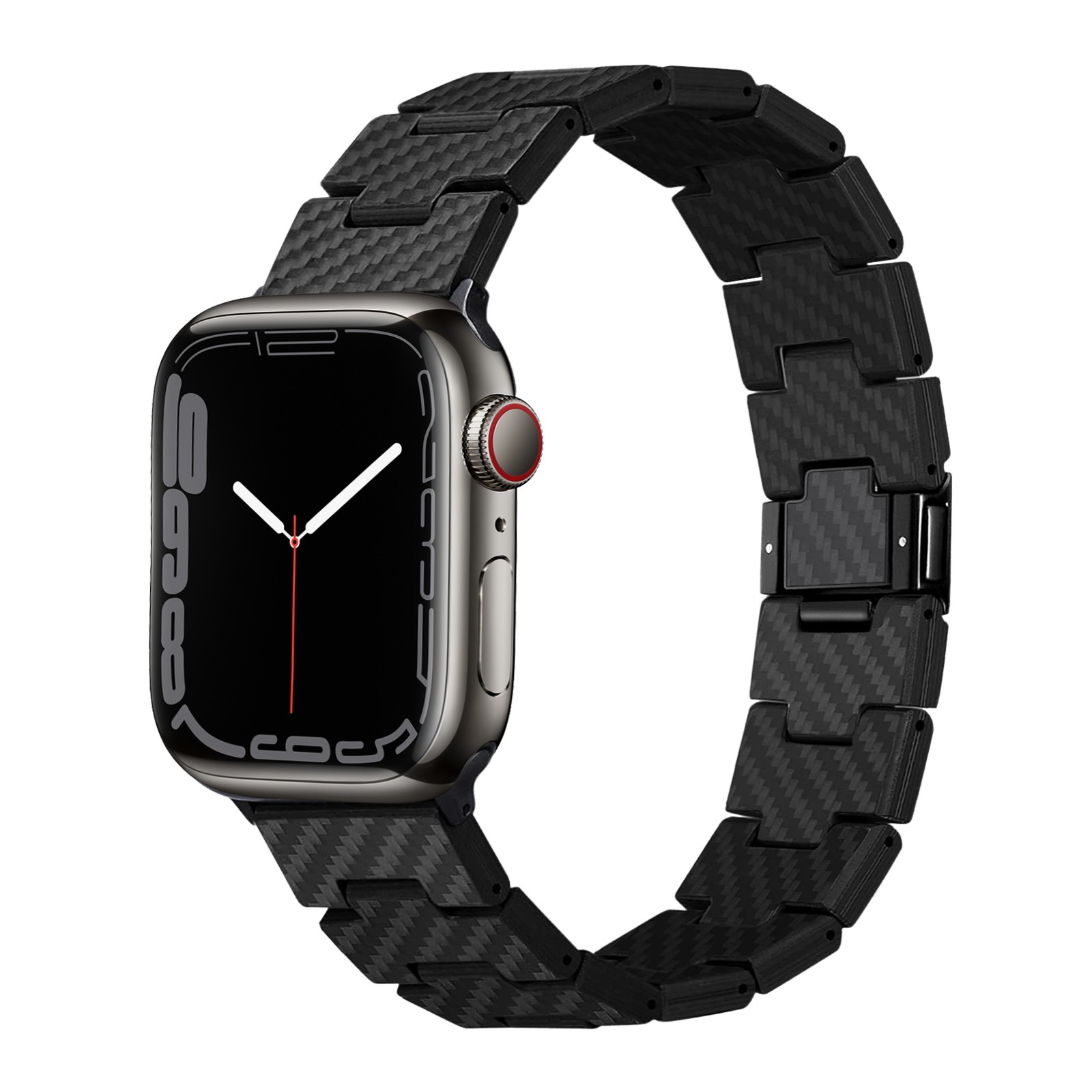 Carbon Fiber Strap for Apple Watch Band 45mm 44mm 42mm 41mm 40mm 38mm Lightweight Connect Bracelet Strap iWatch Serie 3 4 5 6 SE 7