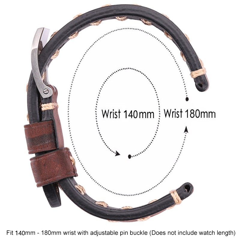 Handmade Watchbands With Retro Stainless Steel Buckle 22mm 24mm Men Women Genuine Leather Watch Band Strap Strap Watch Accessorie