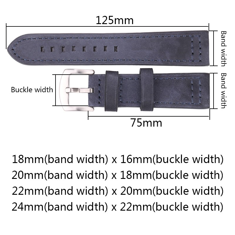 Cowhide Watches 18 20 22 24mm Women Men Quick Release For Samsung Gear S3 Genuine Leather Vintage Band Watch Strap