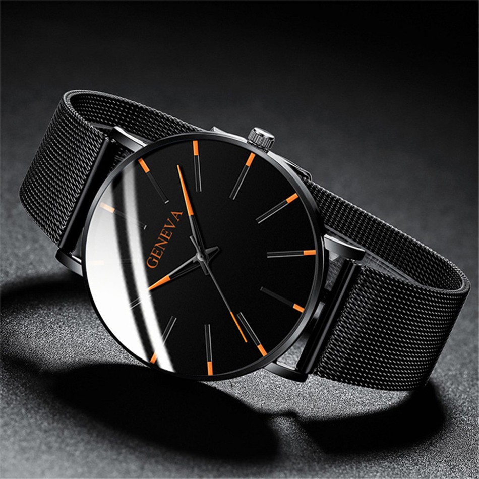 Men Watches 2021 Luxury Male Elegant Ultra Thin Watch Men Business Stainless Steel Mesh Quartz Watch Relogio Masculino Hot Sale