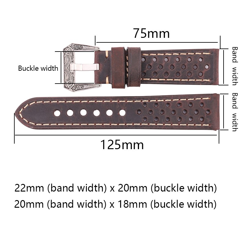 Cowhide Leather Band Watch Bracelet 20mm 22mm 24mm For Huawei Samsung Galaxy Watch 4 3 Strap Brown Black Green Coffee Watches