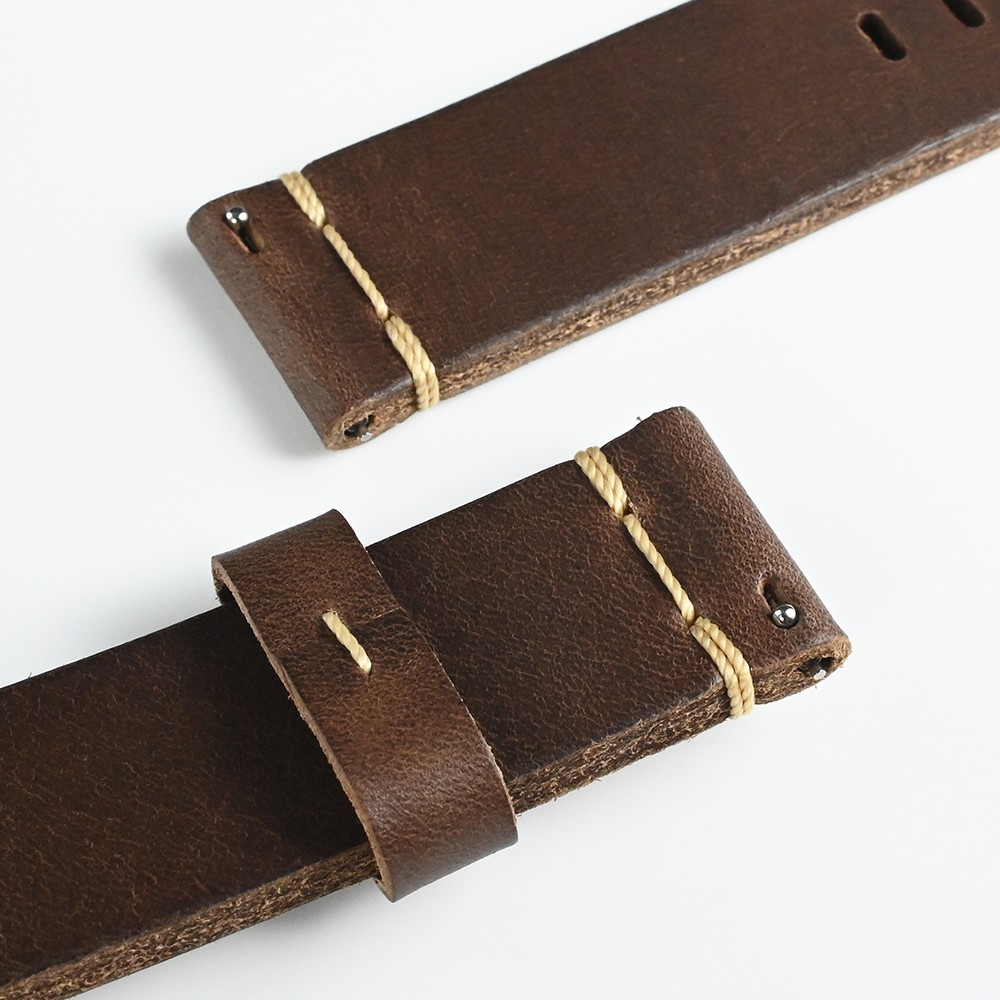San Martin Quick Release Leather Watch Strap Premium Horween Cowhide Strap 20mm Flexible Replacement Watches Pin Buckle