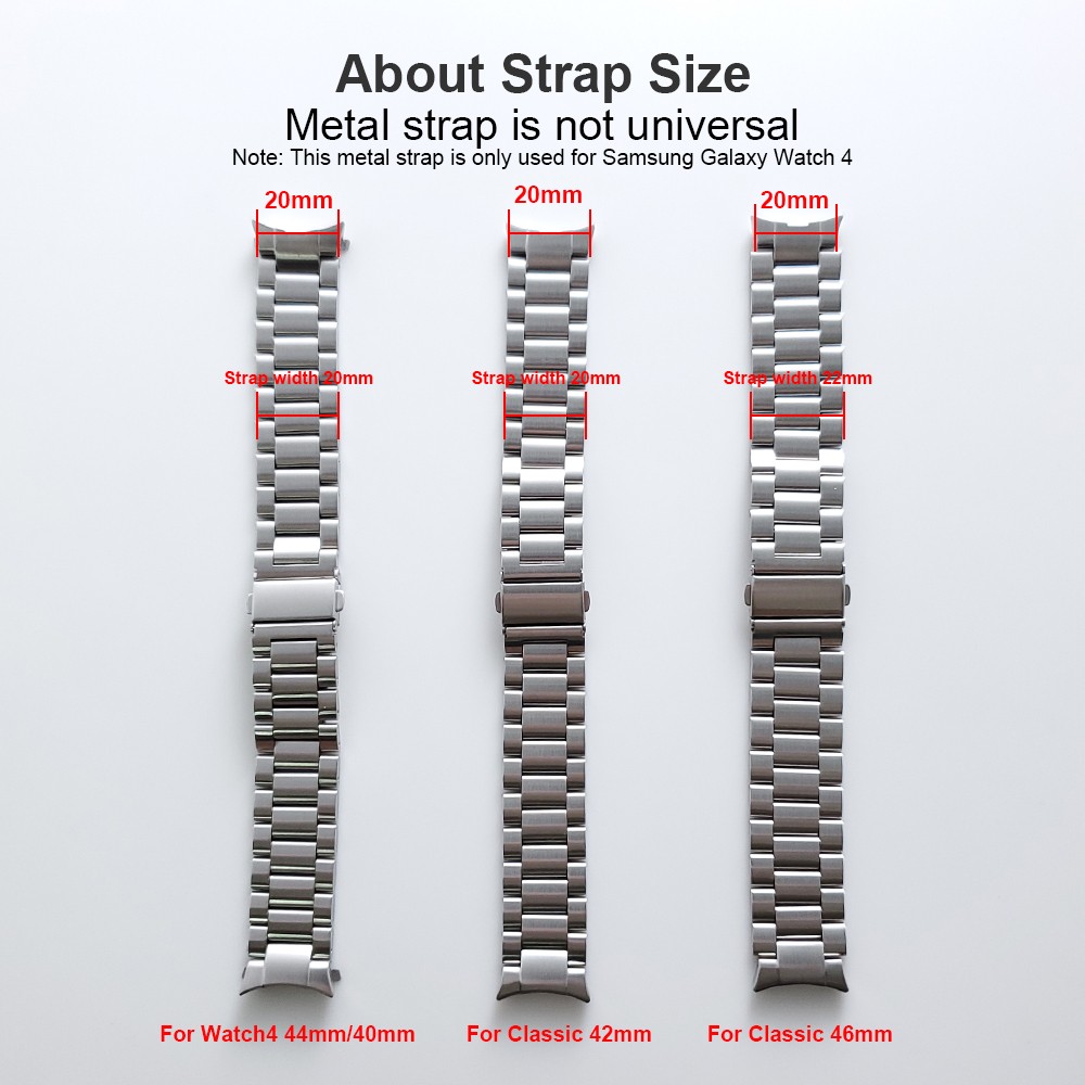 Business Metal Strap For Samsung Galaxy Watch 4 Classic 46mm 42mm 44mm 40mm Stainless Steel No Gaps Band Bracelet For Man Woman