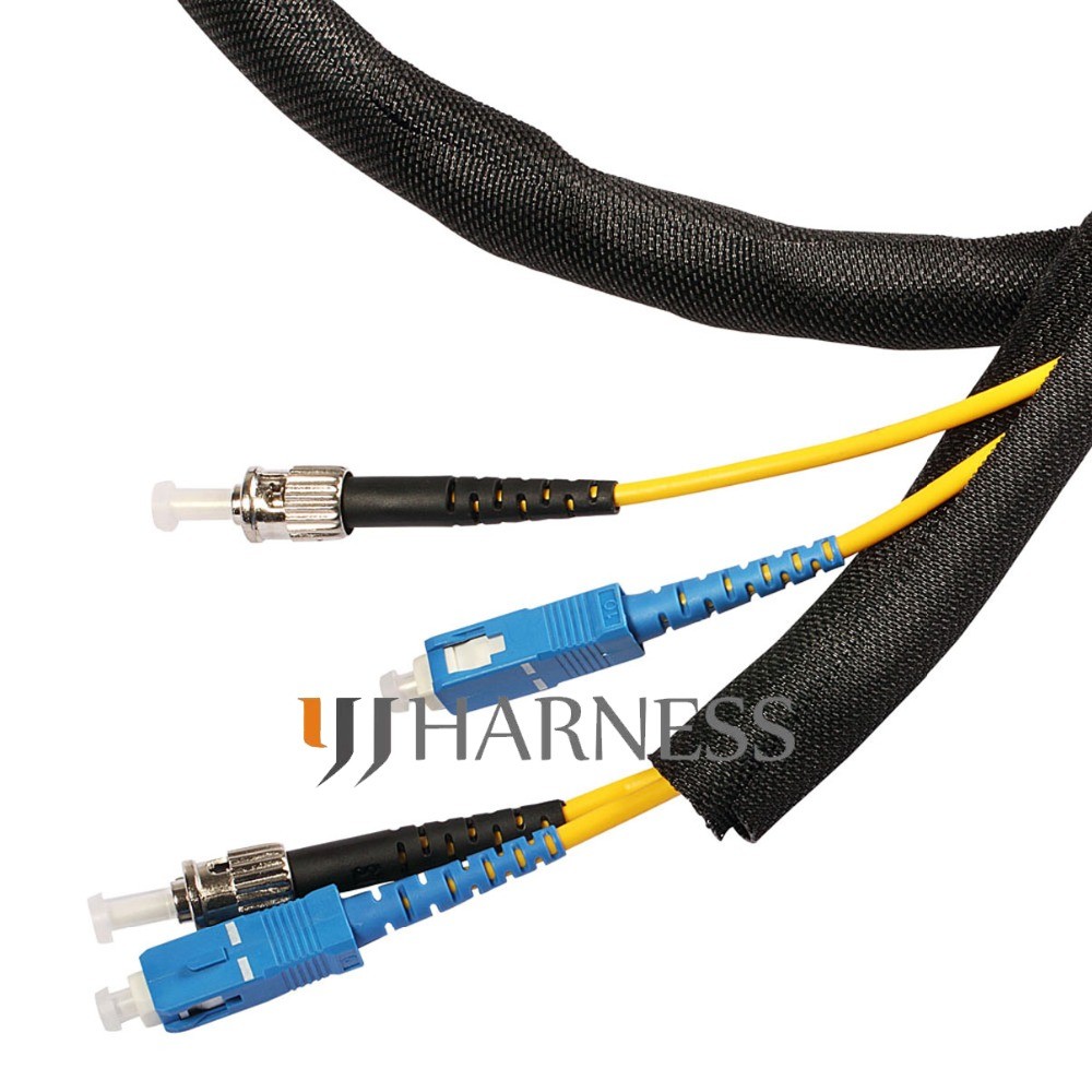 Expanded Braided Cable Sleeve PET Self Closing Insulated Flexible Tube Hose Wire Wrap Protection