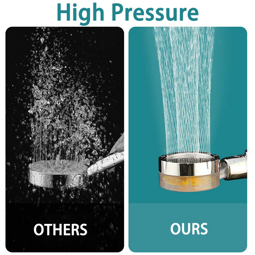 New Turbo Fan Shower Head Water Saving High Quality 360 Degree Pre-Flow With Extended Rainfall Shower Head Fan With Stand