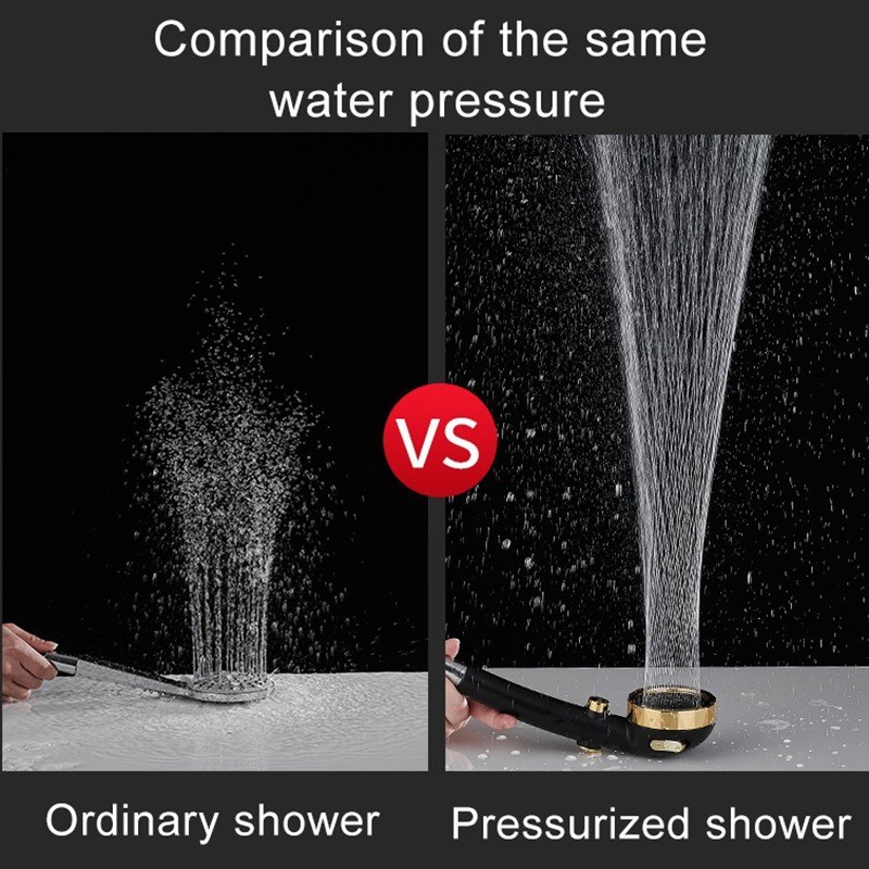 High Pressure Upgrade Shower Head 3 Modes Handheld Adjustable Water Saving Shower Pressure Spray Nozzle Bathroom Supplies