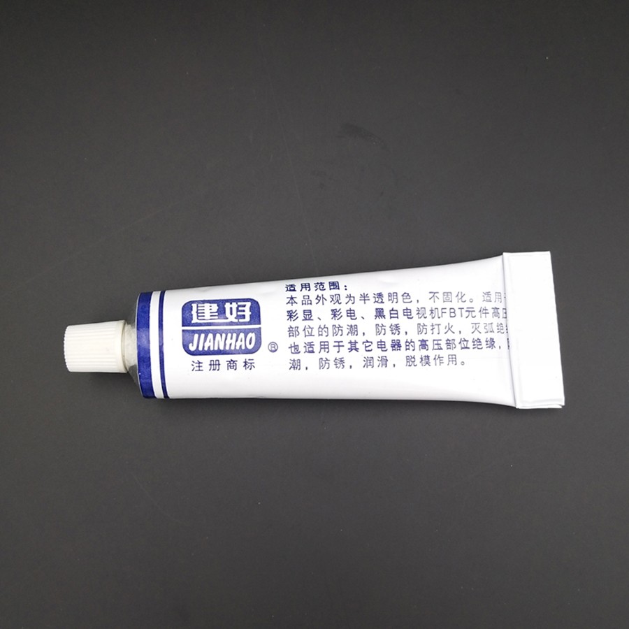 High Voltage Silicone Grease Insulation Rust Moisture Transparent Non-curing for TV FBT Component High Pressure Parts