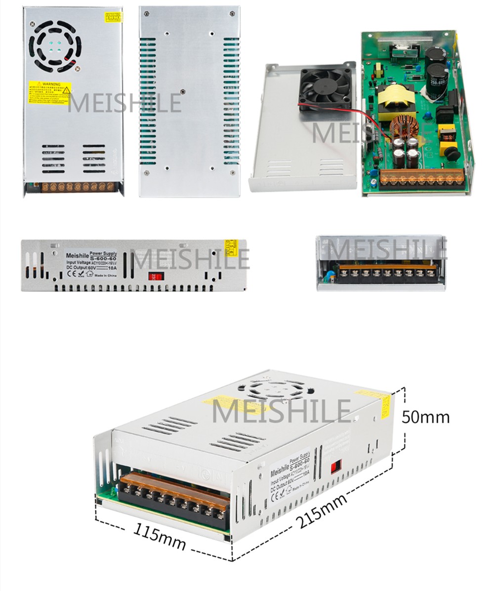 DC 5V 12V 24V 36V 48V 60V Switching Power Supply 2A 3A 4A 5A 8A 10A 15A 20A 25A 30A 40A 50A 60A 100A Power Adapter Converter