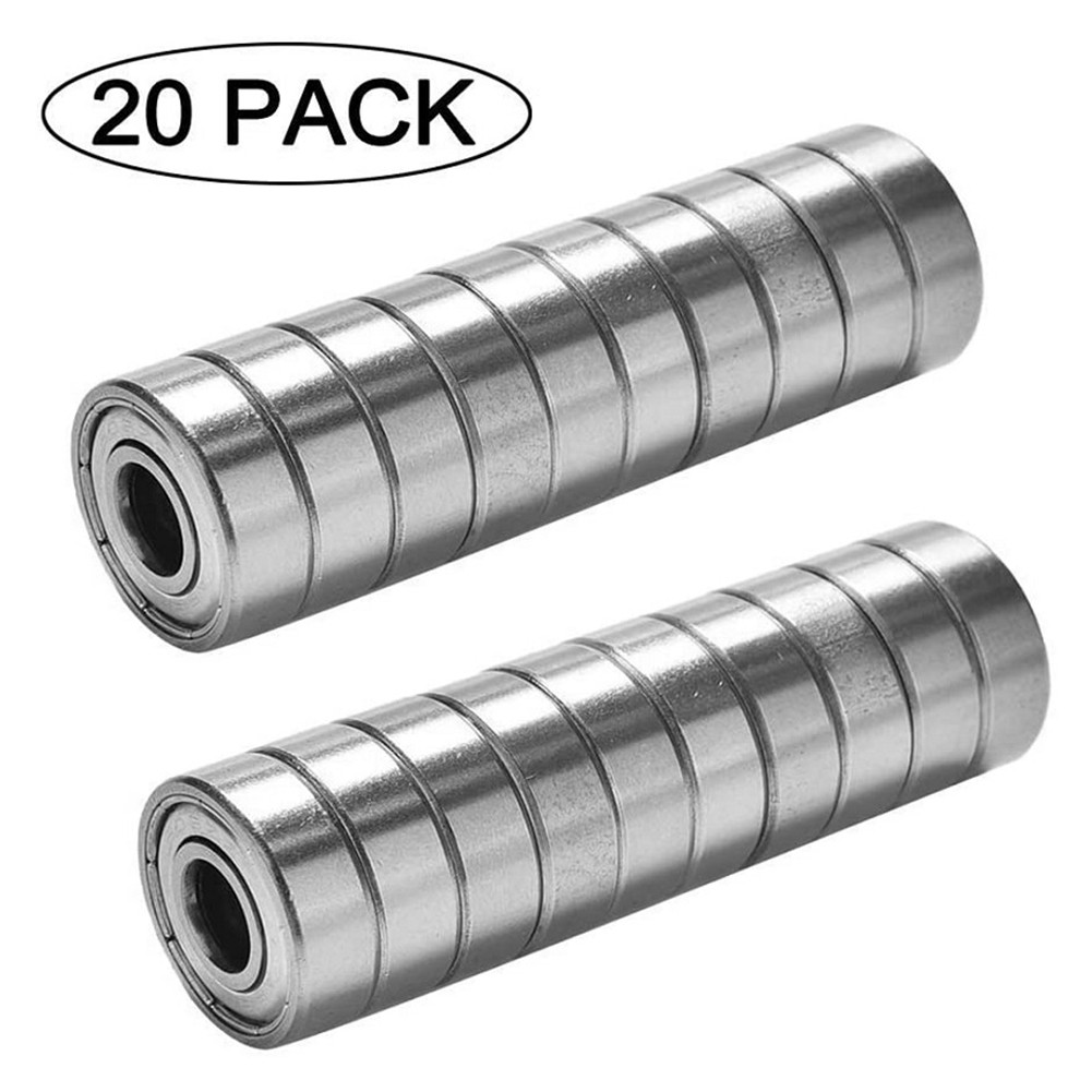 20pcs Multifunction 608ZZ Ball Bearings Carbon Steel Single Row 8x22x7mm ABEC-7 Deep Groove Miniature Bearings Replacement