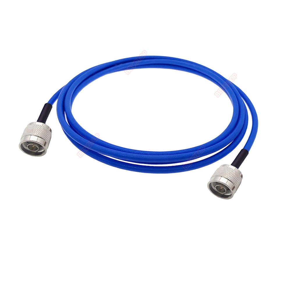 New RG402 N Type Male Plug to N Male Plug Connector Blue RG-402 Semi-Flexible Low Loss 50ohm Coaxial Cable 15cm-20m