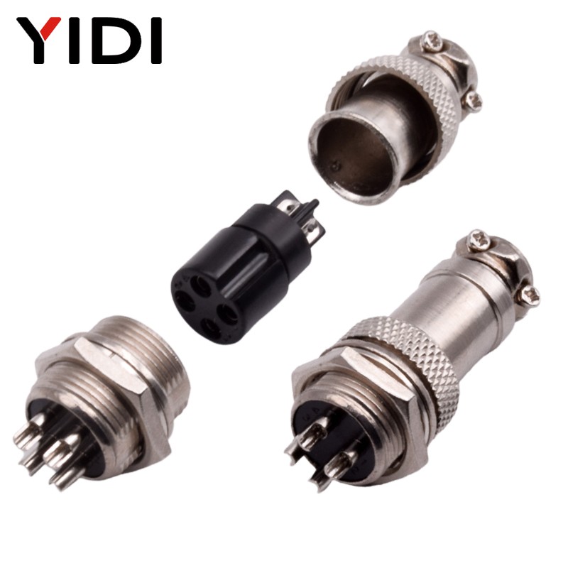 3/5 Sets GX12 GX16 GX20 Air Connector Male + Female 2 3 4 5 6 7 8 9 10 12 Cores 12/16/20mm Circular Aviation Socket Plug Connector