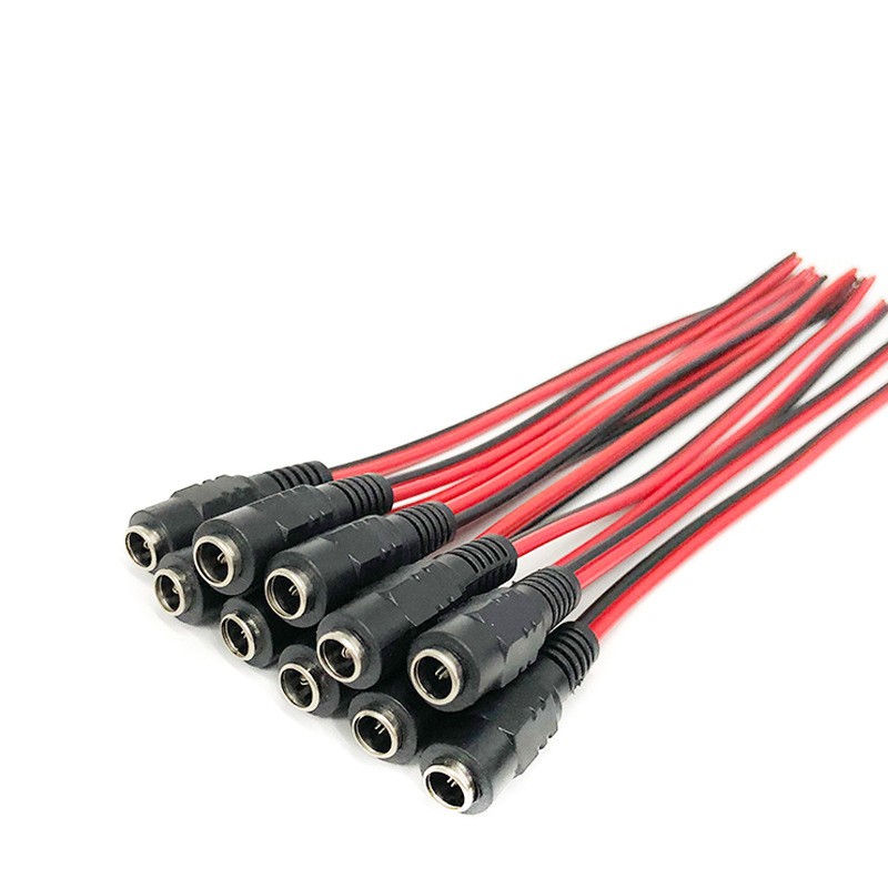 1/5/10pcs Male Female DC Power Connector 5V 12V 5.5x2.1mm Plug Adapter Cable Cord for TV Camera 5050 2835 LED Long Strip Light