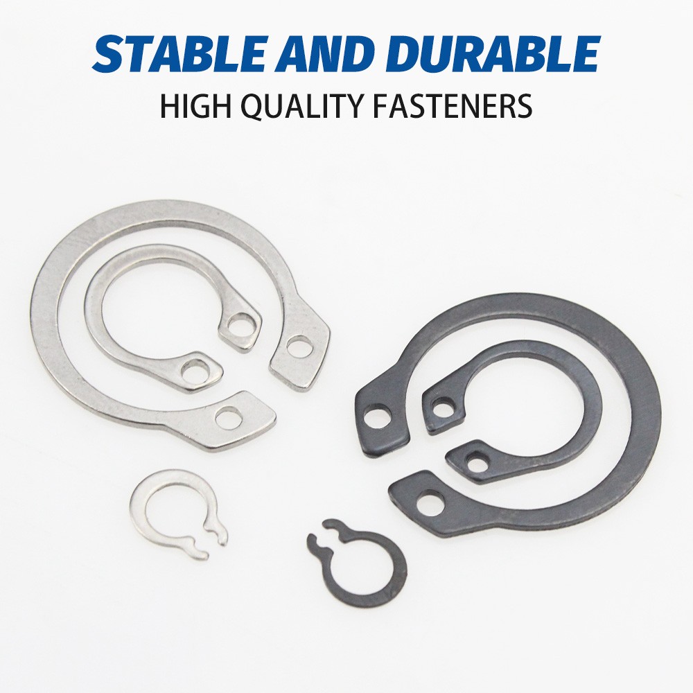 480pcs External Retaining Circlips C Clip Washers Snap Retaining Ring Stainless Steel Alloy 5-19mm Circles Set for Shaft