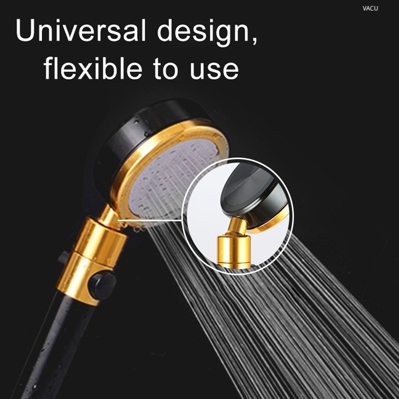 New Aluminum Handheld Bathroom Shower Head 360 Degree High Pressure Water Saving Massage Shower Head Nozzle Rain Covering Massage