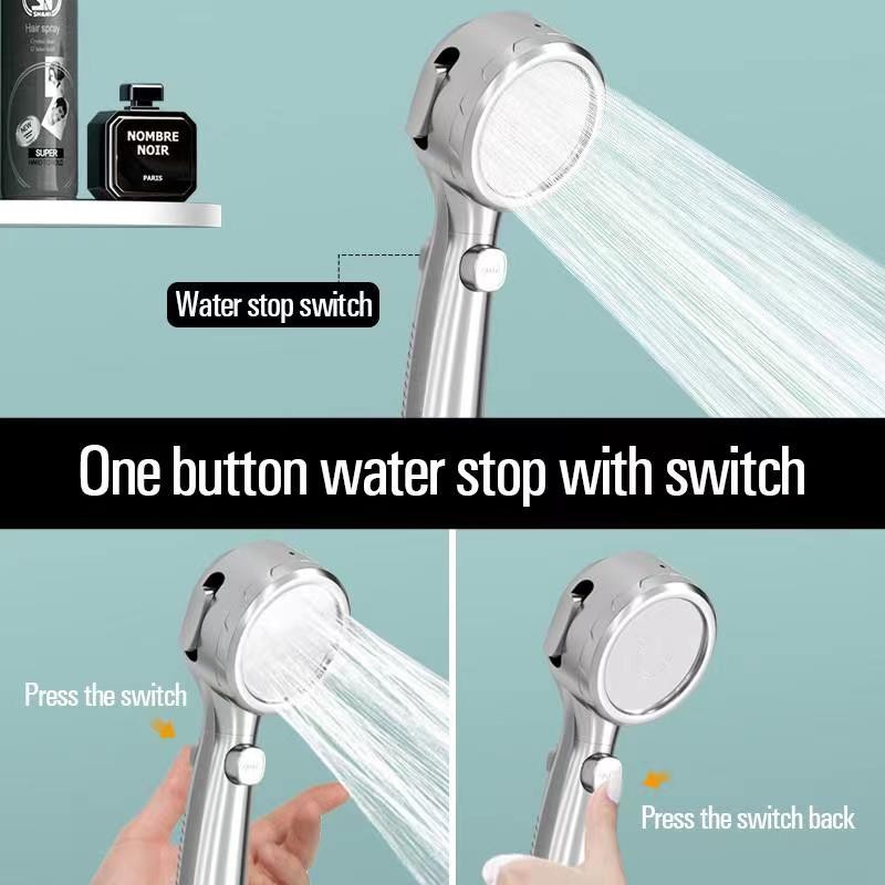 2022 New Temperature Display Shower Head Handheld Noshipping Bathroom Accessories High Pressure Water Saving 4 Modes Shower Head