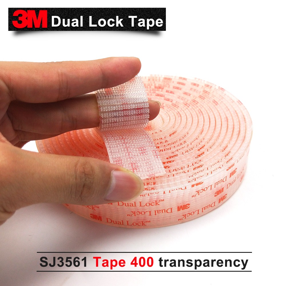 Mushroom Clear Tape, Double Lock, 3M, SJ3561, Type 400, 25.4 x 1mm