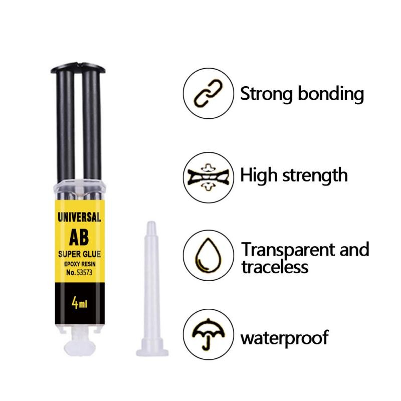 4/25ml P Practical Epoxy Resin AB Glue For Repair Metal Plastic Wood Glass Ceramic Fast Drying Strong Adhesive Liquid Glue