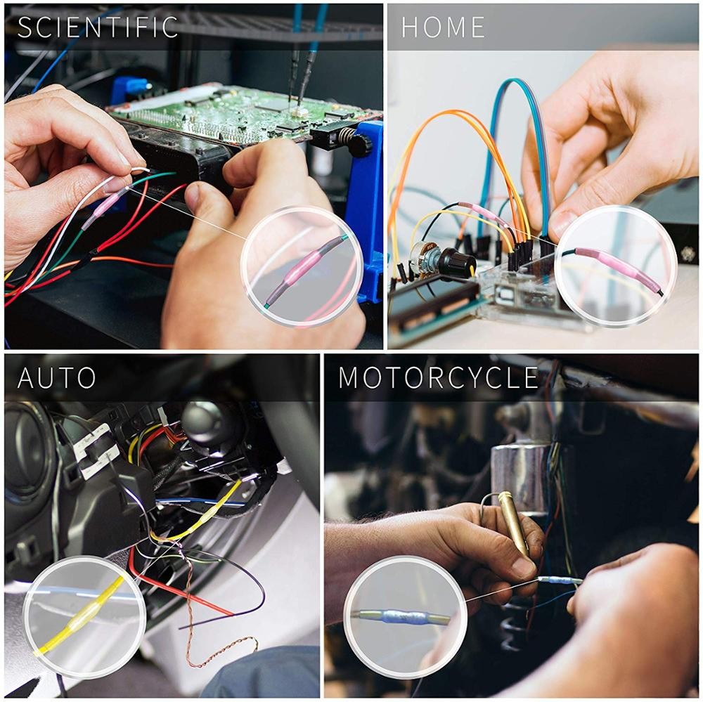 Electrical Cable Connector Set Crimped Terminal Connector Set Water Resistant With Heat Shrink 50/100/200pcs