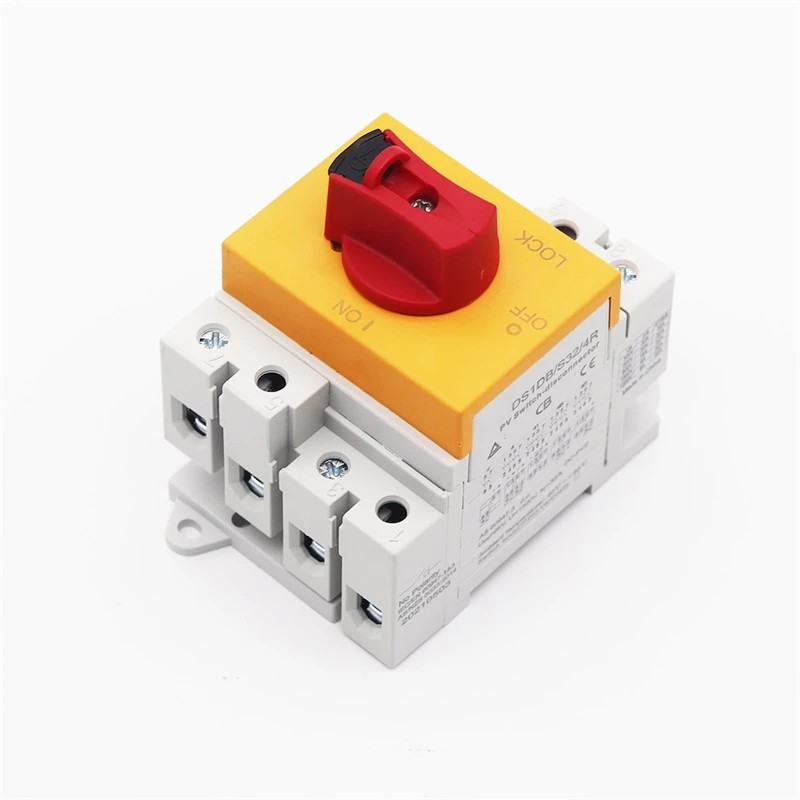 Free Shipping Chet DS1DB-S TUV 4P PV DC 1000V 32A Din Rail Solar Rotating Handle Isolator Rotary Switch dislink for solar