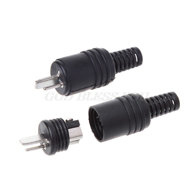 10pcs 2 Pin Din Head Plug 2 Pin Plug Hifi Speaker Cable Solder Connector Wire Plug New Drop Shipping