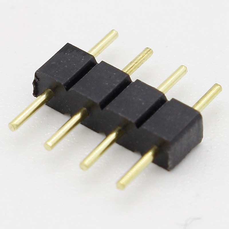 10pcs/lot 4 Pin RGB Connector Adapter Pin Needle Male Double Type 4pin, for RGB 5050 3528 LED Strip DIY Lights Insert