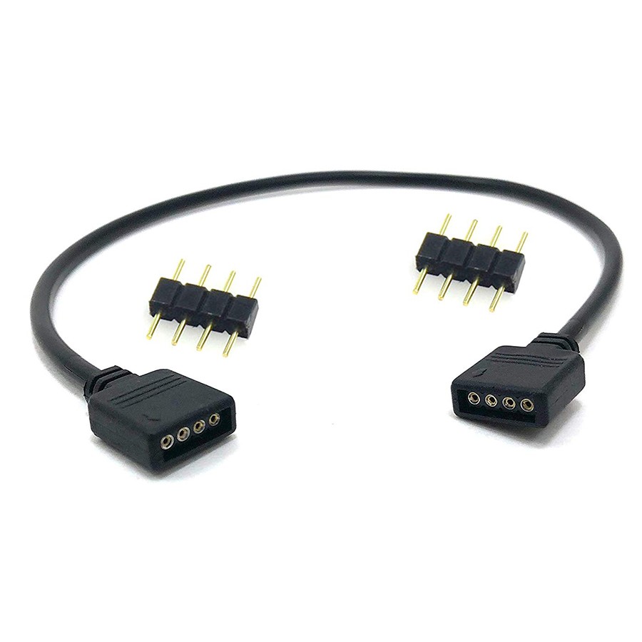 RGB LED Strip Connector, 4 Pins, 1 to 1, 2, 3, 4, 5 Sockets, Power Splitter Cable, 4-Pin Needle, Female, for RGB Strip Lighting