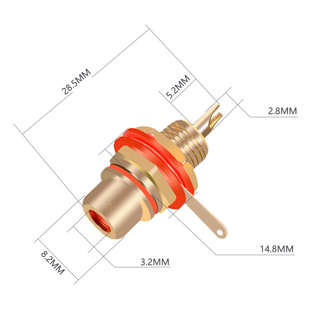 10pcs/lot RCA Connector Gold Plated Female Jack Socket Solder Wire RCA Connector Panel Mount Chassis Wholesale