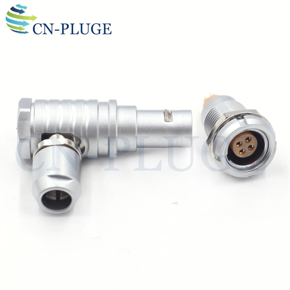 FHG ECG 0B Connectors M09 Series 4Pin Push Pull Self Locking Elbow Connector, widely used in industrial equipment power supply