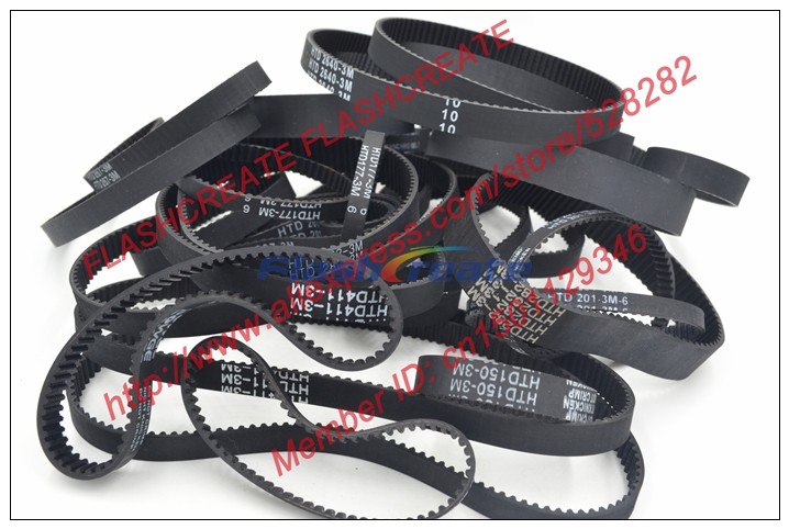 5pcs HTD3M Belt 720 3M 9 Length=720mm Width=9mm Teeth=240 3M Timing Belt Rubber Closed Loop Belt 720-3M Free Shipping