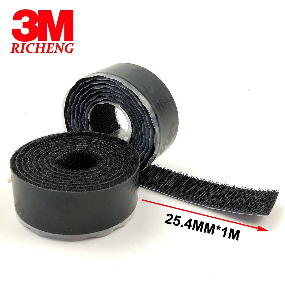 100% Original 3M Hook and Loop Acrylic Adhesive Fastener SJ3571 Loop and SJ3572 Hook, 1in*1M