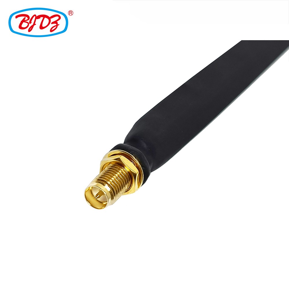 Free Shipping 10pcs 10 inch RP SMA Male/Plug to RP SMA Female/Jack 12.14mm Flat Jumper Cable Assembly